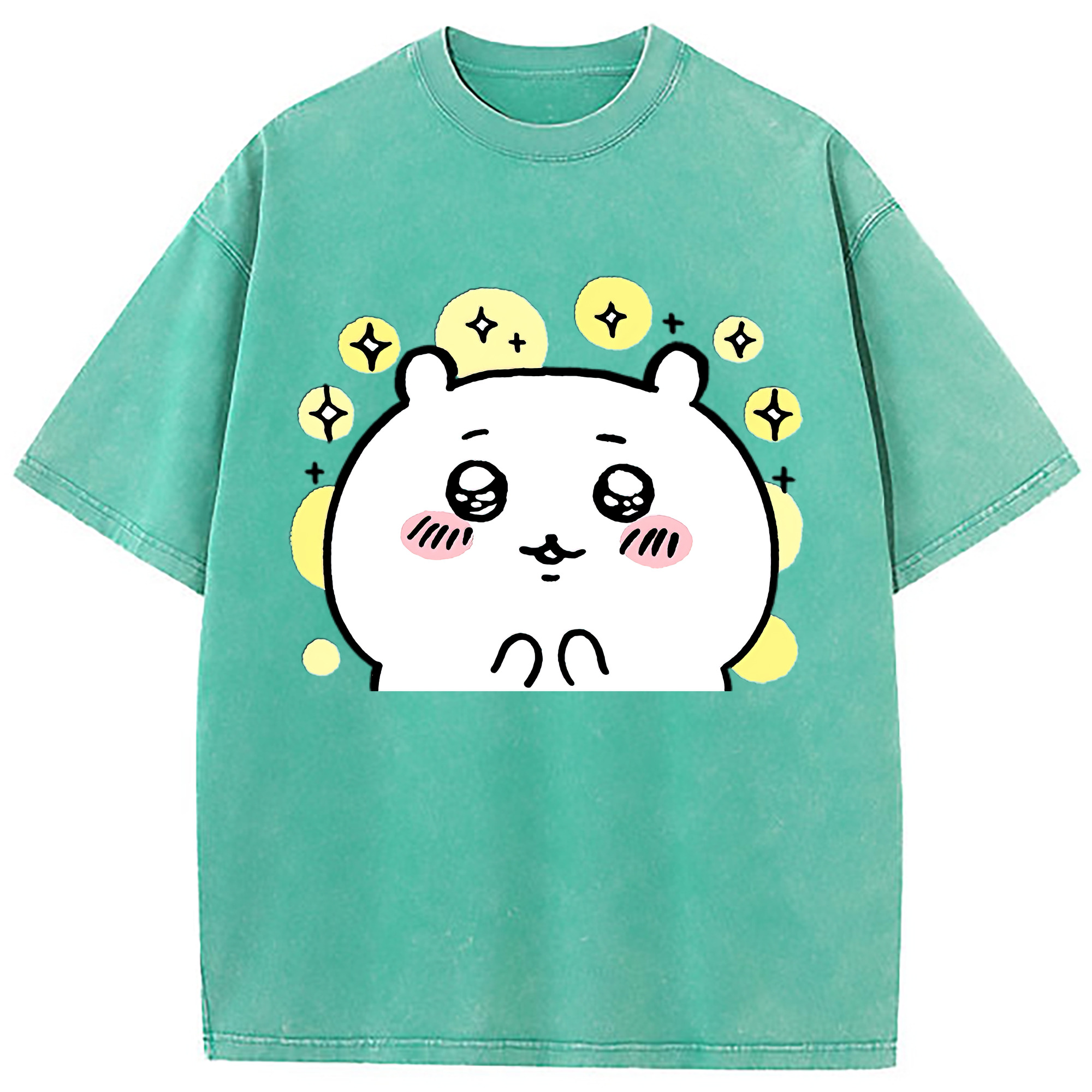 （画像用） ちいかわ ちいかわ Chii-kawa chiikawa 綿100% ヴィンテージ風 半袖Tシャツ（フロントプリント）
